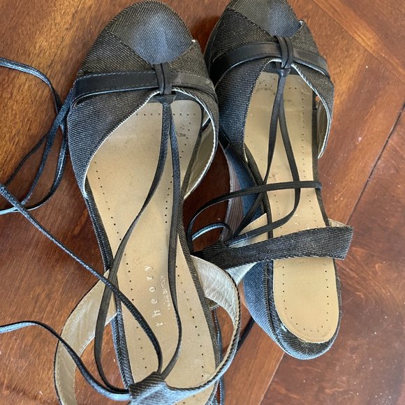 Theory wedge shoes denim 38.5 (US 8) - Picture 2 of 6